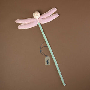 pink-dragonfly-with-long-green-stick-and-pompom