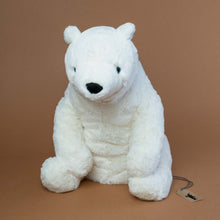 Load image into Gallery viewer, white-sitting-polar-bear-stuffed-animal