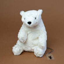 Load image into Gallery viewer, white-sitting-polar-bear-stuffed-animal