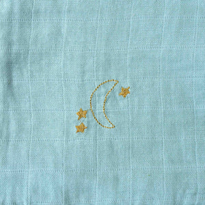 Embroidered Cotton Muslin Square | Asperge - Baby (Accessories) - pucciManuli