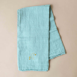 Embroidered Cotton Muslin Square | Asperge - Baby (Accessories) - pucciManuli