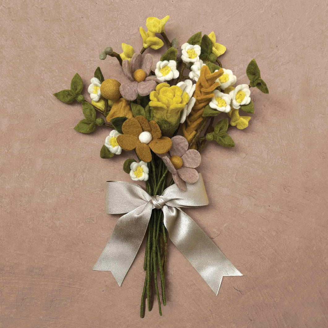 Felt Floral Bouquet Goldenrod