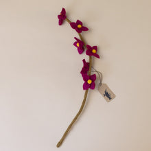 Load image into Gallery viewer, felt-flower-stalk-cerise
