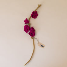 Load image into Gallery viewer, felt-rose-branch-cerise