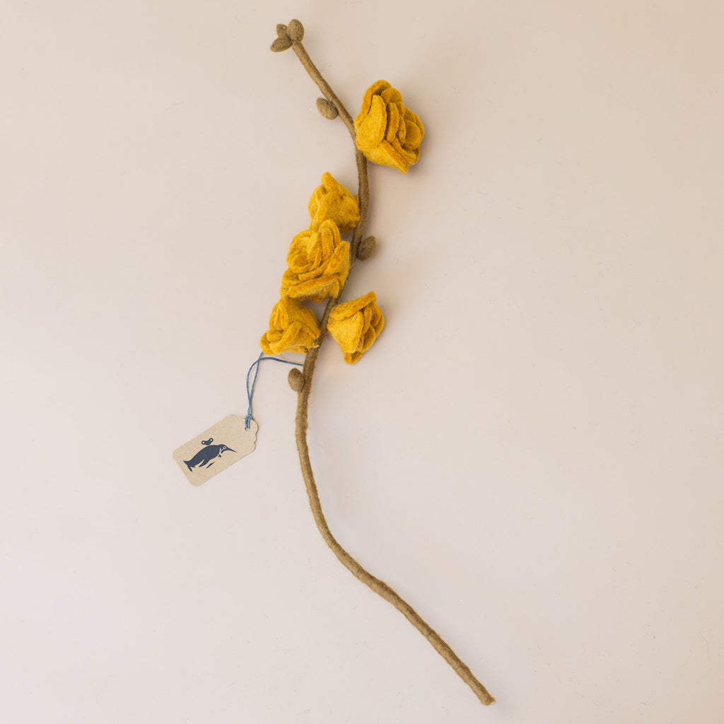 Felt Rose Branch | Ochre