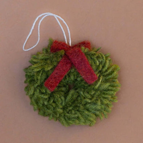 moss-green-with-red-bow-felt-shaggy-wreath-ornament