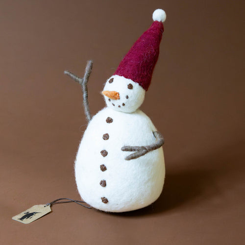 felt-snowman-red-hat-carrot-nose