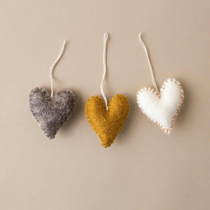 Felted Stitch Heart | Grey - Christmas - pucciManuli