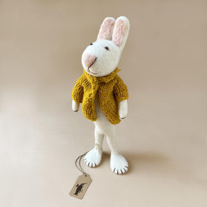 felt-white-rabbit-doll-wearing-ochre-sweater