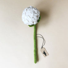 Load image into Gallery viewer, felted-allium-flower-white-with-green-stem