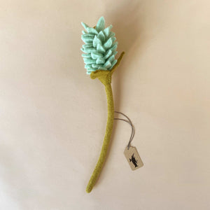 felted-apinia-flower-with-turquoise-petals-and-light-green-stem
