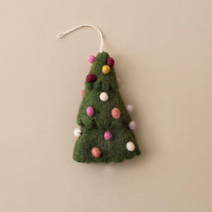 Felted Christmas Tree Ornament | Green - Christmas - pucciManuli