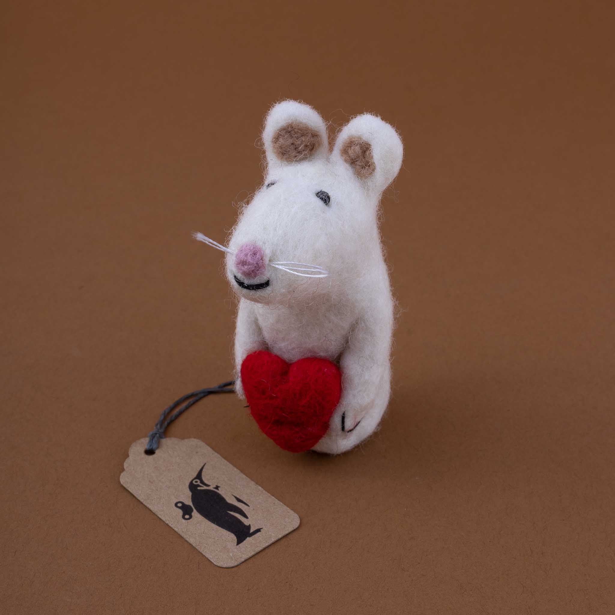 white-felt-mouse-holding-red-heart