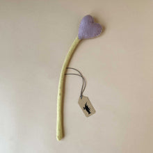 Load image into Gallery viewer, felted-heart-stem-lavender-with-light-green-stem