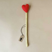 Load image into Gallery viewer, felted-heart-stem-red-with-light-green-stem