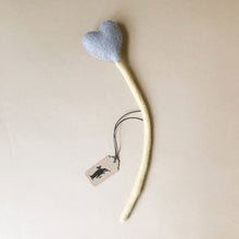 Load image into Gallery viewer, felted-heart-stem-grey-with-light-green-stem