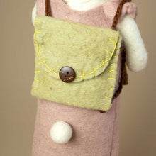 Load image into Gallery viewer, detail-of-backside-showing-a-green-felted-backpack-with-button