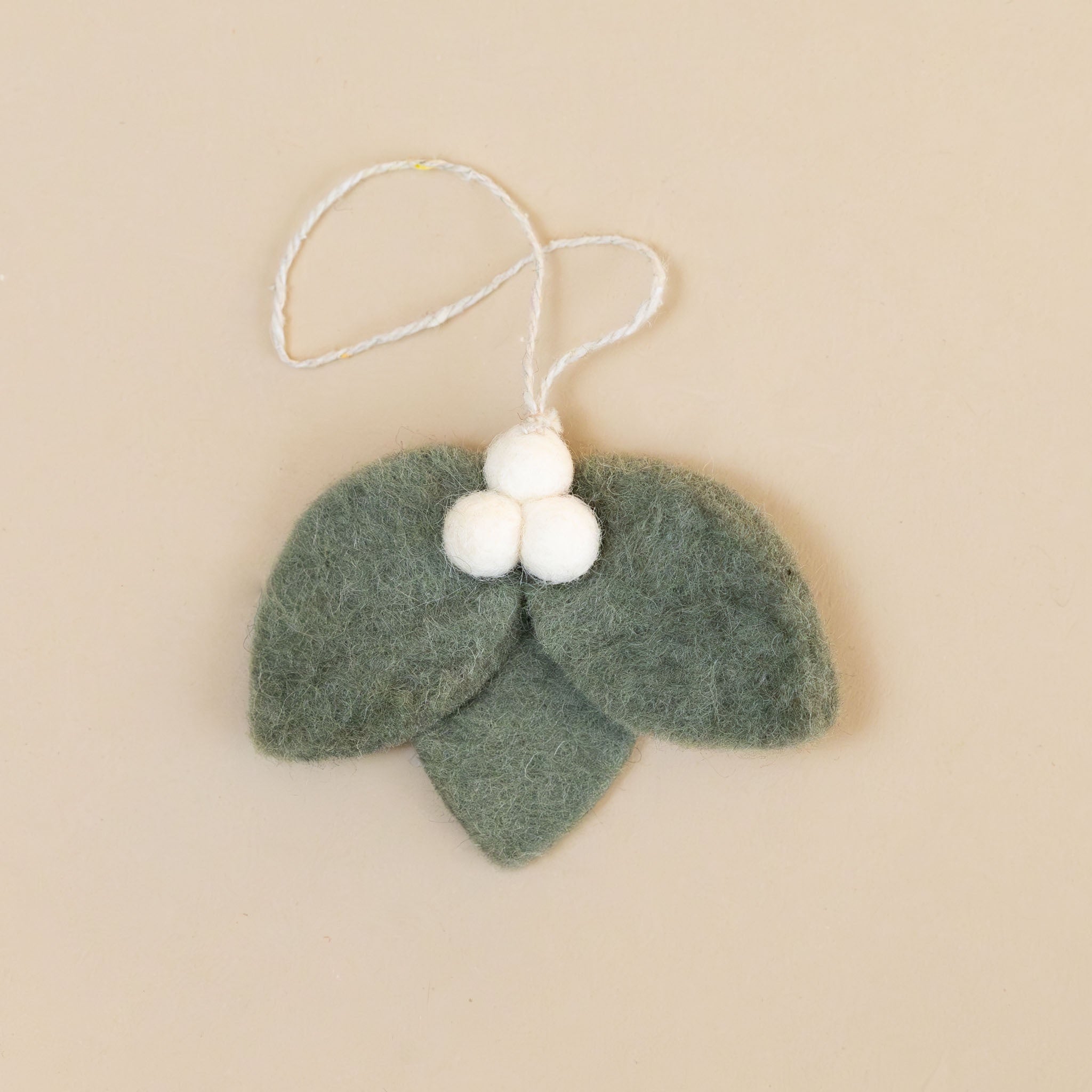 Felted Mistletoe Ornament