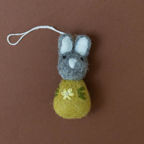 felted-pom-pom-bunny-ornament--grey-and-ochre-with-flower-embroidery
