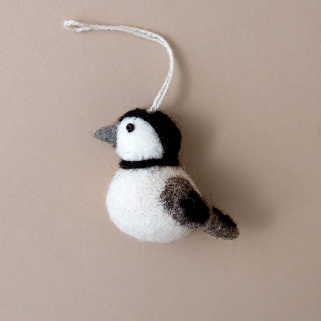 Felted Sparrow Ornament | Black & Grey - Easter - pucciManuli
