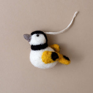Felted Sparrow Ornament | Black & Ochre - Easter - pucciManuli