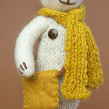 Load image into Gallery viewer, detail-of-knitted-scarf-and-overalls
