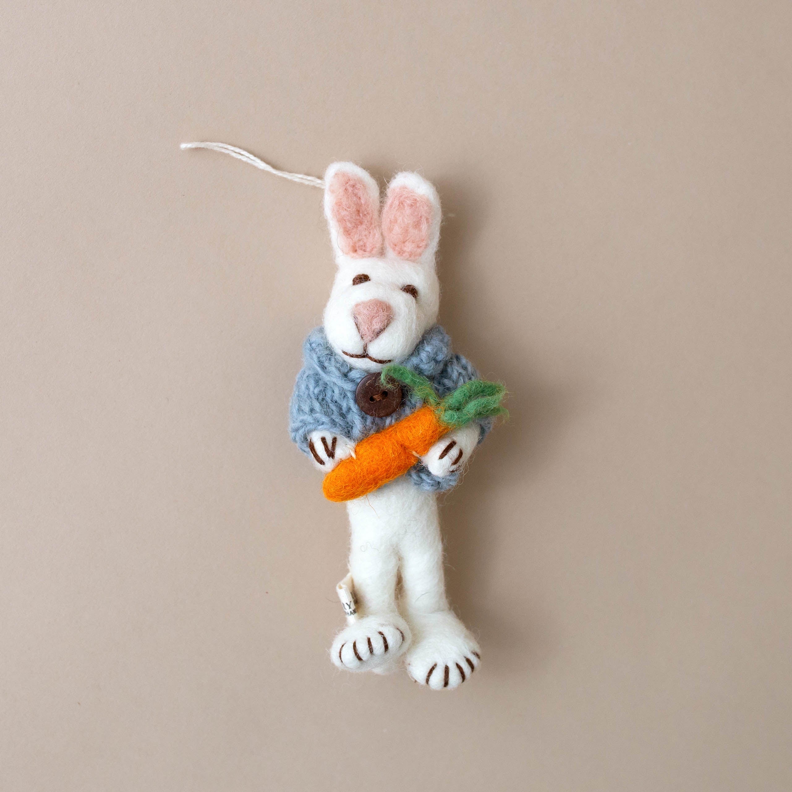 Blue Jacket Bunny Stuffed Animal