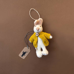 felted-white-rabbit-ornament-with-ochre-jacket