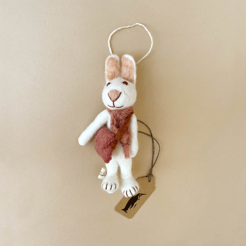 felted-white-rabbit-ornament-with-rose-scarf-and-bag