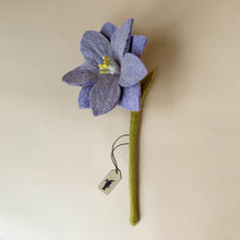 Load image into Gallery viewer, felted-wildflower-large-light-purple-with-green-stem