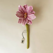 Load image into Gallery viewer, felted-wildflower-large-pink-with-green-stem