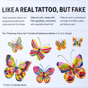 Fluttering Colors Temporary Tattoo Set - Accessories - pucciManuli