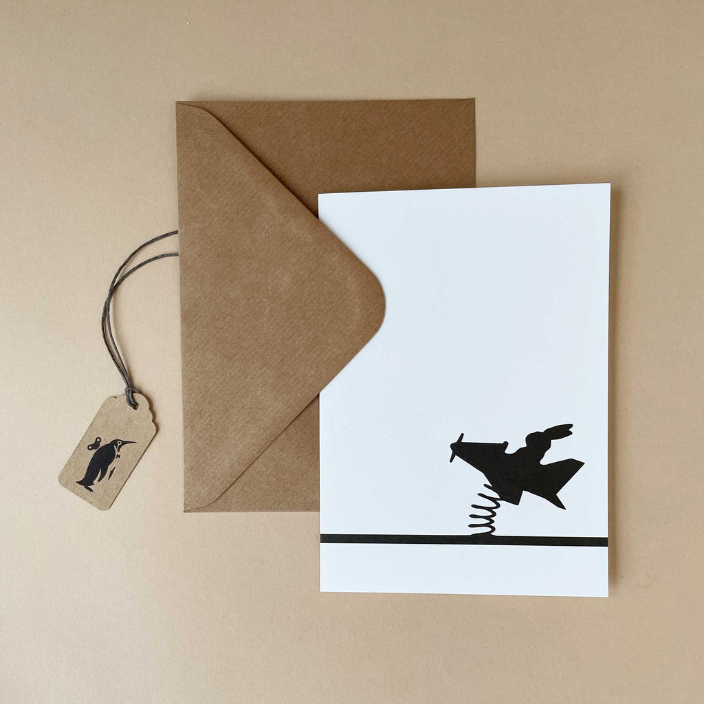 Flying Rabbit Greeting Card