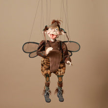 Load image into Gallery viewer, troll-marionette-brown-clothes-tongue-sticking-out