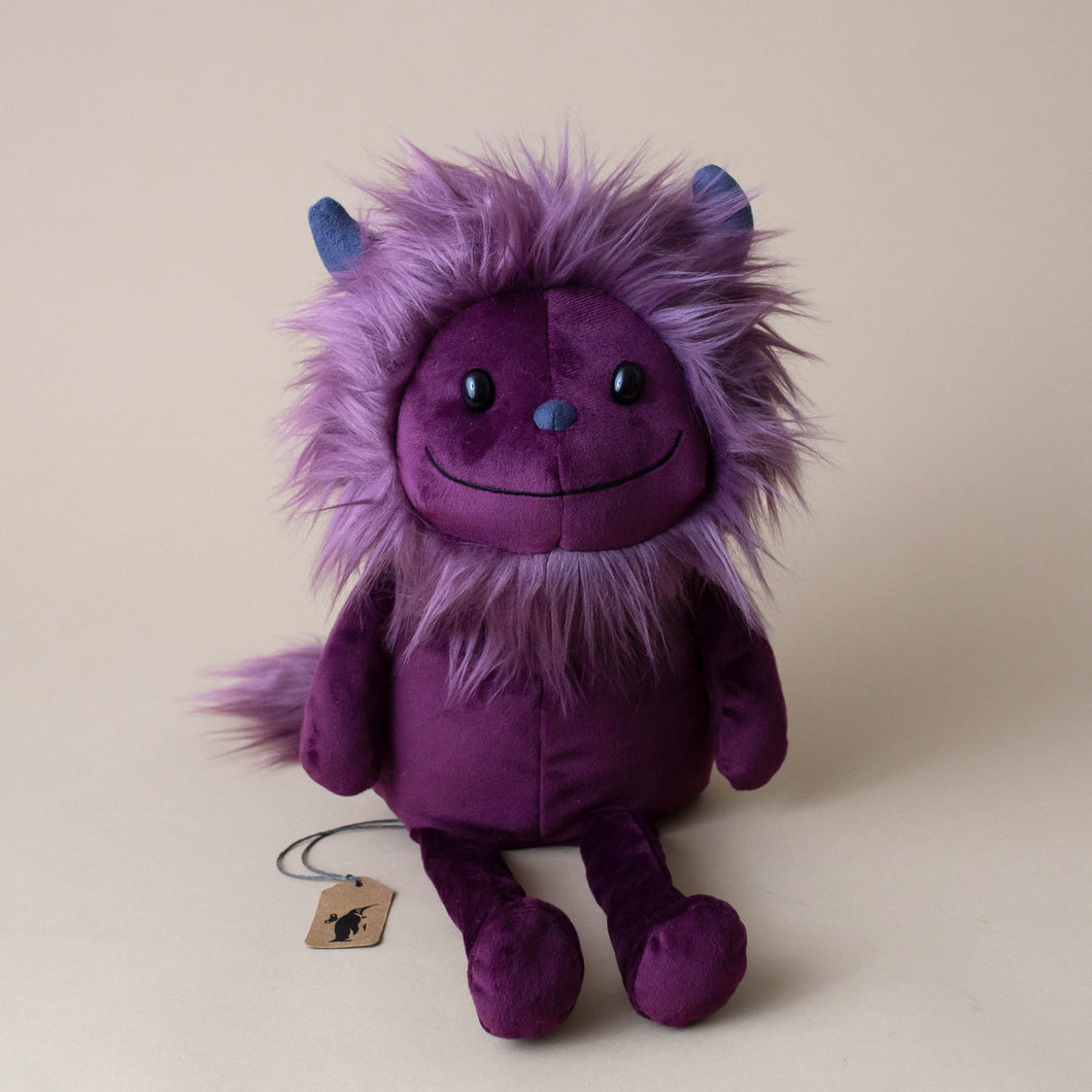 gibbles-monster-bright-plum-stuffed-animal-with-fuzzy-mane