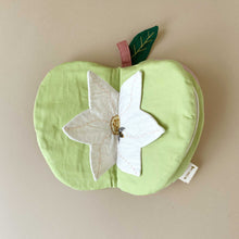 Load image into Gallery viewer, inside-page-green-apple-fabric-book-apple-star