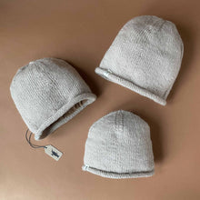 Load image into Gallery viewer, beige-hand-knit-hunter-hats-in-three-sizes