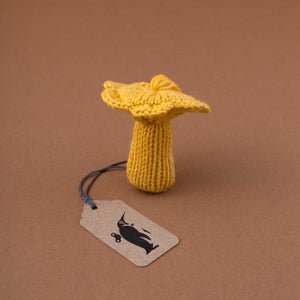 yellow-knit-chanterelle-mushroom-ornament