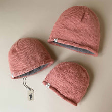 Load image into Gallery viewer, hand-knit-pink-hunter-hat-in-three-sizes