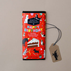 red-chocolate-bar-wrapper-with-illustrated-dogs-around-cake-slice