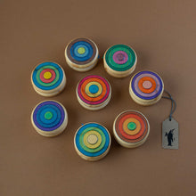 Load image into Gallery viewer, harlequin-wooden-yo-yo-fixed-wheel-variety-of-4-color-yoyos