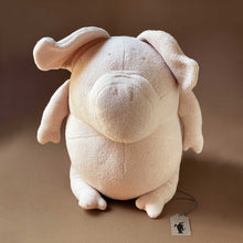 Load image into Gallery viewer, pale-pink-round-pig-plush-with-stitched-details