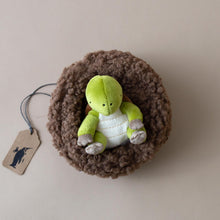 Load image into Gallery viewer, small-turtle-stuffed-animal-in-cocoa-brown-nest