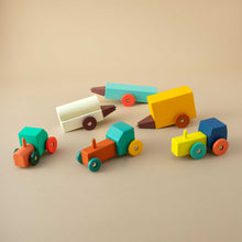 Load image into Gallery viewer, bright-color-tractor-building-set-showing-different-configurations