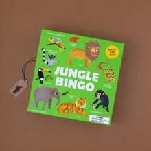 Load image into Gallery viewer, green-box-jungle-bingo-with-illustrated-animals