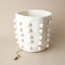 Load image into Gallery viewer, large-white-felt-pom-bucket