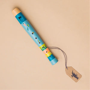 le-voyage-dolga-wooden-flute-painted-with-blue-and-feather-illustration
