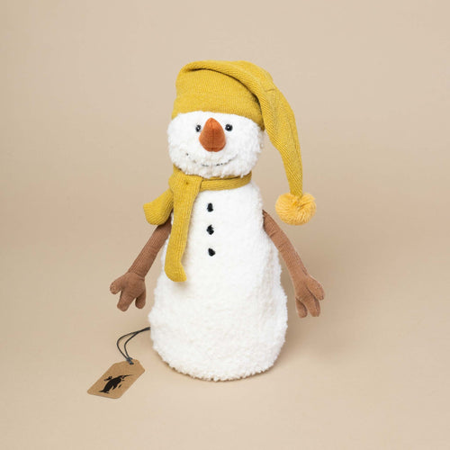 plush-snowman-with-yellow-hat-and-scarf