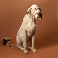 Load image into Gallery viewer, realistic-life-sized-great-dane-stuffed-animal-light-brown