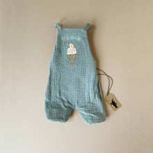 Load image into Gallery viewer, Size 4 Outfit | Light Blue Ice Cream Overalls - Dolls &amp; Doll Accessories - pucciManuli